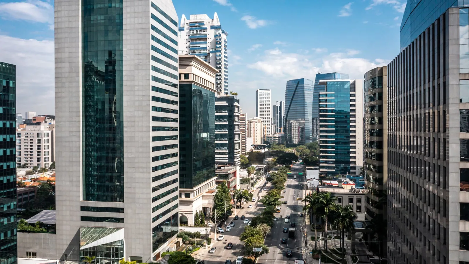 Vista do bairro Vila Olímpia, São Paulo